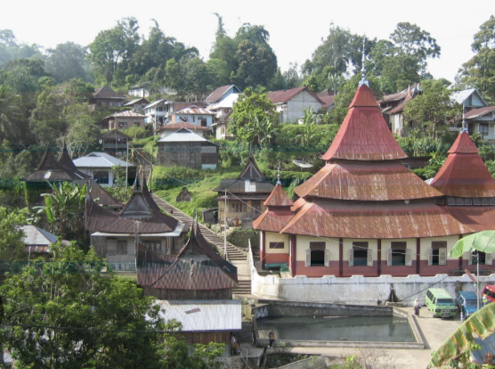 Batipuh Village en traditionele Minangkabau moskee